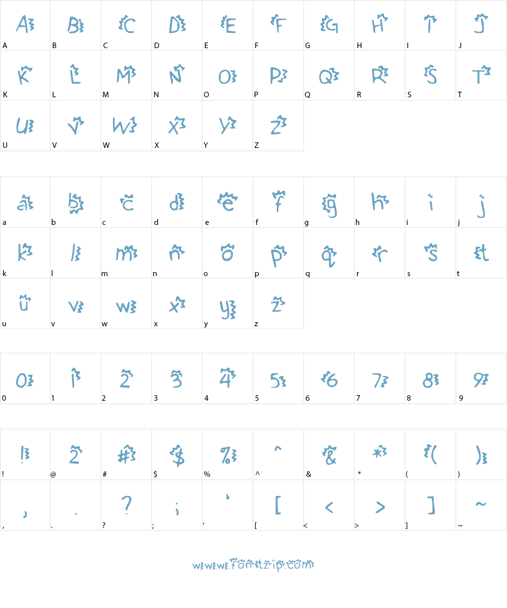 Betty's Confetti Font Character